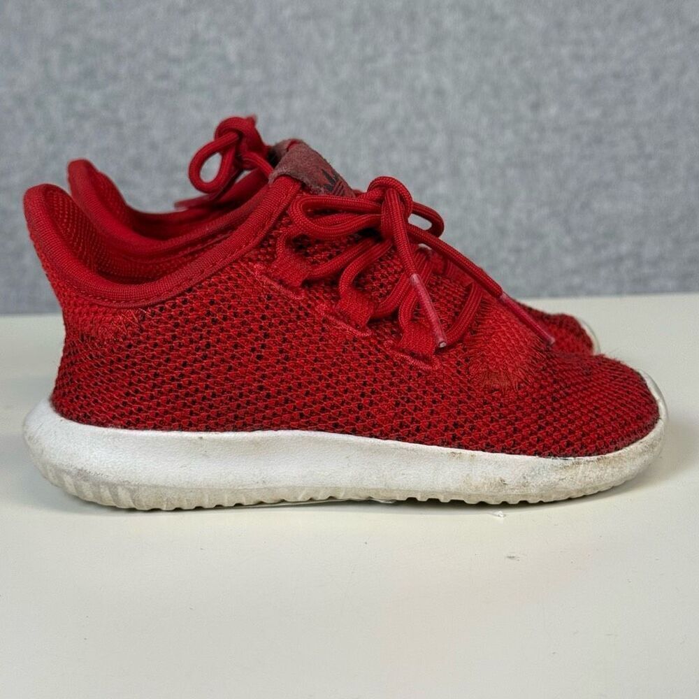 Adidas Kids Tubular Shadow Burgundy Core Footwear White Little Kids Size 7